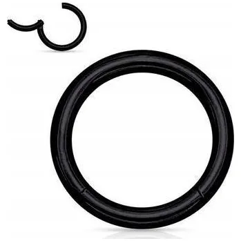 Náušnice Kroužek clicker - černý do conch, daith 1,2/10