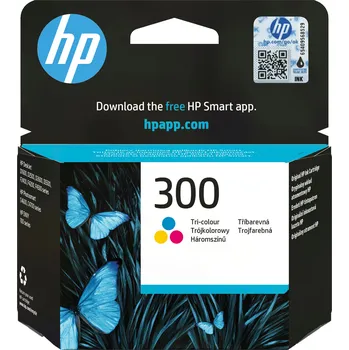 HP Inc. HP 300 Tri-color Ink Cart, 4 ml, CC643EE (165 pages) CC643EE#BA3
