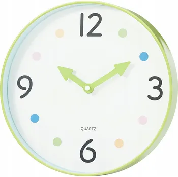 Hodiny HODINY DO DĚTSKÉHO POKOJE ZELENÉ Ø 25 CM VELKÉ ČÍSLICE NA BATERIE