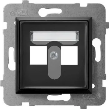 Elektrická zásuvka Anténní a internetová zásuvka nástěnná Ospel černá