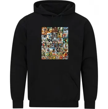 Pánská mikina Pánská mikina Fotoalbum Brainrot Postaviček (Velikost: 5XL, Barva: Černá)