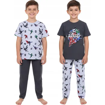 Liga spravedlnosti Chlapecké pyžamo Batman Superman, SADA 2 ks 128 cm