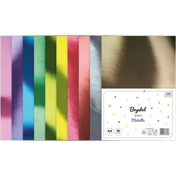 Barevný papír Metalický karton Interdruk A4, 250 g/m², 10 listů