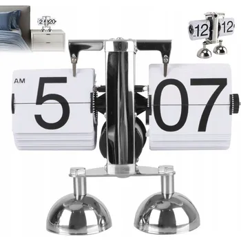 Hodiny RETRO HODINY S PŘEKLÁPĚCÍMI STRÁNKAMI, STOLNÍ HODINY DO OBÝVACÍHO POKOJE NEBO KANCELÁŘE