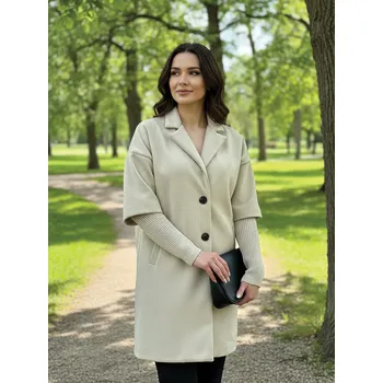 Dámský kabát Dámský béžový kabát , VELIKOST UNI ( S, M , L )
