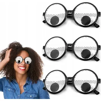 Sluneční brýle PARTY BRÝLE VTIPNÉ ŠILHAVÉ OČI MASKA NA KARNEVAL SMĚŠNÉ OČNÍ BULVY