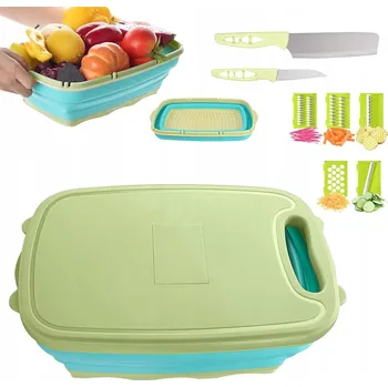 Kuchyňské prkénko DESKA DO KROJENIA – MULTIFUNKČNÍ VYPOUŠTĚCÍ KOŠ 9V1 PRO RYBAŘENÍ, KEMPOVÁNÍ