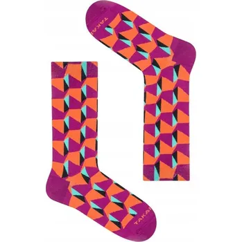 Pánské ponožky TakaPara Ponožky oranžové, velikost 46-49