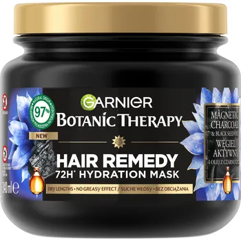 Vlasová regenerace Garnier Botanic Therapy Hair Remedy hydratační maska na suché vlasy s aktivním uhlím a olejem z černuchy 340 ml
