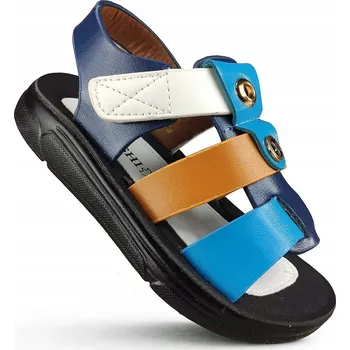 Chlapecké sandály Permani dětské sandály eko kůže modré, velikost 30