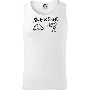 Anglický slovníček - Shit - Sheet - Tílko pánské Core - S ( Bílá )