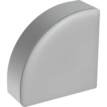 Stavební profil Alusic Záslepka profilu BH 30-8, 30x30 půlkulatá, šedá