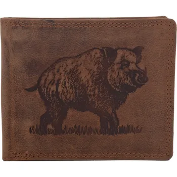 Peněženka Pánská peněženka MERCUCIO světlehnědá embos divočák celý 2911908