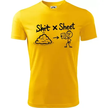 Chlapecké tričko Anglický slovníček - Shit - Sheet - Dětské triko sportovní (dresovina) - 146 cm/10 let ( Žlutá )