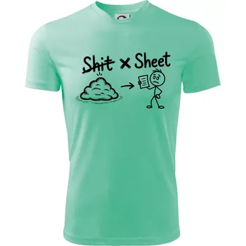 Anglický slovníček - Shit - Sheet - Dětské triko sportovní (dresovina) - 158 cm/12 let ( Mátová )