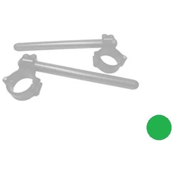 CNC-worked clip-ons ACCOSSATO CP004 with metal clamp composed of 2 half-rings 10 degrees inclination, green CP004S-20-G-250