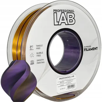 Filament Filament Silk PLA Tri Color černá zlatá fialová Prof. Lab 1,75mm 1000g