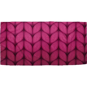 Osuška Sablio Ručník Pletení ve fuchsiové barvě - 50x100 cm