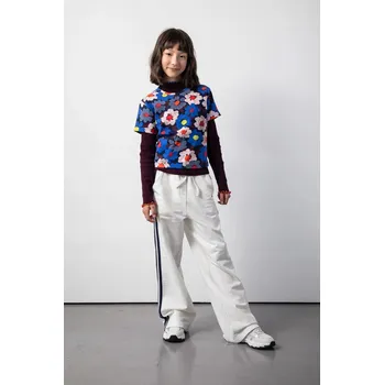 Dívčí kalhoty Dětské kalhoty ecru dívčí široké 134 Coccodrillo ZC5