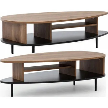 Konferenční stolek Ovální stolek Konsimo 119,2 x 62,3 x 37 cm, dub černý