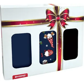 Boxerky Vánoční dárkový set 3ks boxerek EVONA ELF vel.XXL