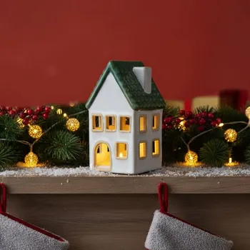 Vánoční svícen Domeček na svíčku X7551