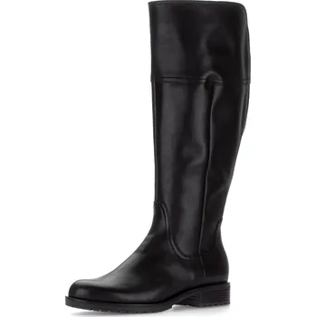 Dámské kozačky GABOR dámské kozačky kožené černé - šíře XL | 72.029.57 Velikost: 40.5