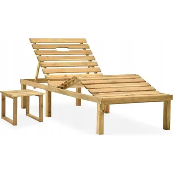 Zahradní lehátko Lehátko VidaXL béžové dřevěné