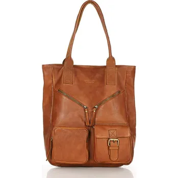 Kabelka Marco Mazzini Kožená shopper bag kabelka Mazzini VS31hnědá