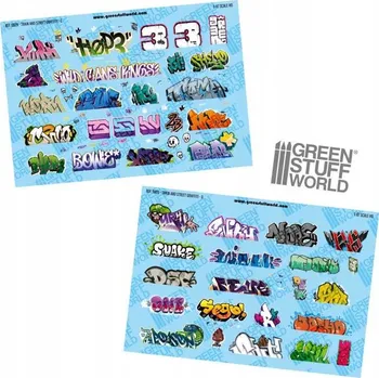 Modelová železnice GREEN STUFF WORLD - GRAFFITI KALKOMANIE 1:87 H0 5909