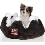 Pelíšek plyšový Princess hnědo/bílá