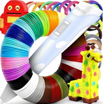 NÁPLNĚ DO 3D PERA PEN PLA filament 3D TISKÁRNA 20 BAREV 40x5m 200M