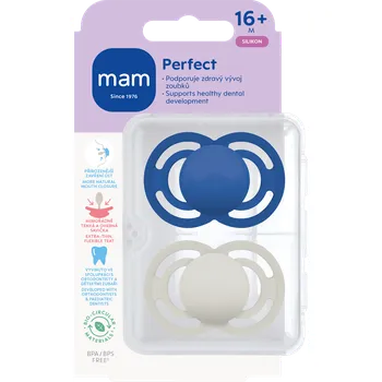 dudlíky mam dudlík Perfekt 16+m, tmavě modrý/šedý