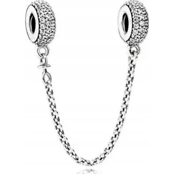 Přívěsek Bezpečnostní Řetízek pro přívěsky zirkony 925
