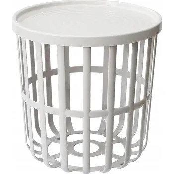 Konferenční stolek Konferenční stolek BranQ kulatý 40 x 40 x 40 cm bílý