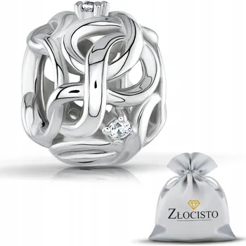 Přívěsek STŘÍBRNÝ CHARMS KORÁLEK PŘÍVĚSEK BEAD NA NÁRAMKY 925 KULIČKA