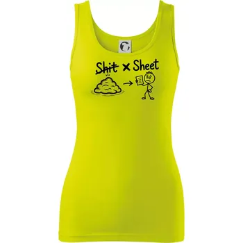 Dámské tričko Anglický slovníček - Shit - Sheet - Dámské tílko - M ( Limetková )
