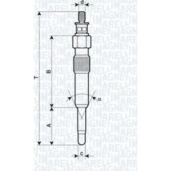 Zapalovací a žhavicí svíčka Žhavicí svíčka Magneti Marelli 062503901304