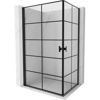 Mexen Mist-B Duo sprchová kabina otočná 90 x 70 cm, černá mřížka, černá - 8A2-090L-070P-70-77 Sprchové kouty