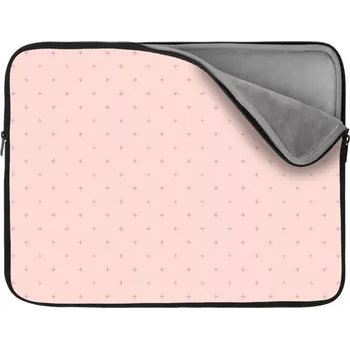 pouzdro na notebook Sablio Obal na notebook Růžové křížky na světle růžové - 13"
