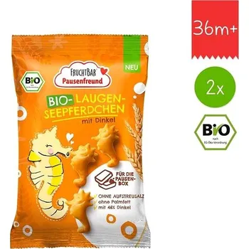 FruchtBar BIO špaldové křupavé krekry mořský koník 2× 90 g