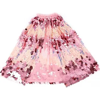 Karnevalový kostým Great Pretenders Flitrový třpytivý plášt pro dívky Pink