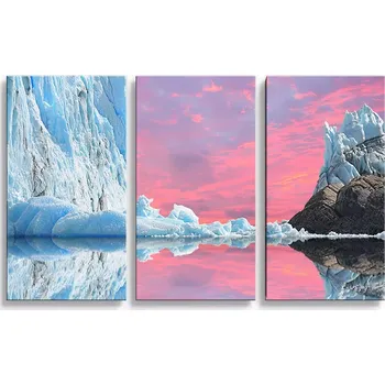 Obraz Sablio Obraz - 3-dílný Ledovec - 120x80 cm