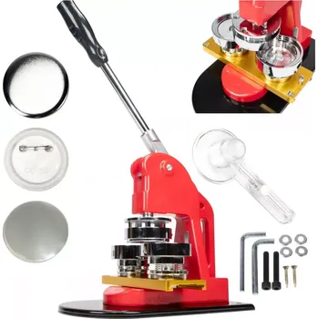 Dílenský lis PREMIUM stroj na výrobu knoflíkových odznaků 58 mm, kovový lis DCMA-NOVINKA