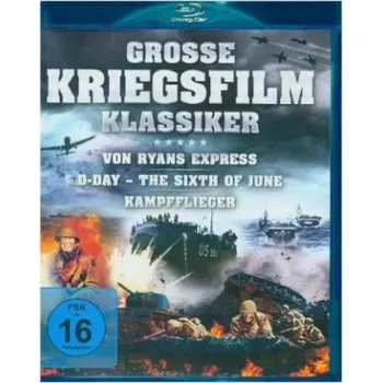 Blu-ray film Große Kriegsfilm-Klassiker, 3 Blu-ray: Von Ryans Express, D-Day - The Sixth of June, Kampfflieger – Mark Robson,Henry Koster,Dick Powell,Frank Sinatra,Trevor Howard,Robert Taylor (EN)