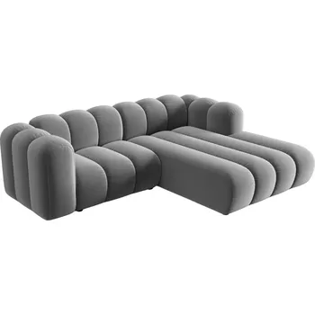 Pohovka Micadoni Sametová rohová pohovka Lupine 228 cm, pravá