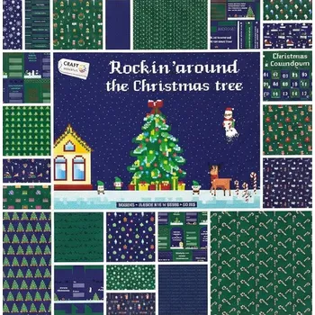Creative Craft Group Sada jednostranných papírů 30,5×30,5cm Rock in around the Christmas tree