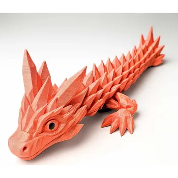 Figurka 3D mládě krystalového draka dvounohého z 3D tiskárny | Svíčkománie3D Barva: Lososová pastelová