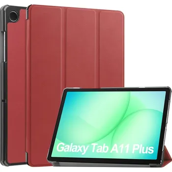 Pouzdro na tablet VSECHNONAMOBIL 127694 LEATHER Zaklápěcí kryt pro Samsung Galaxy Tab A11+ bordó