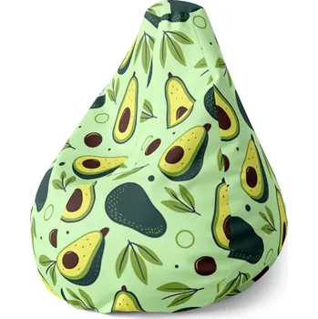 Sedací pytel Sablio Sedací vak Pear Kreslené avokádo Varianta: 70x70x95 cm